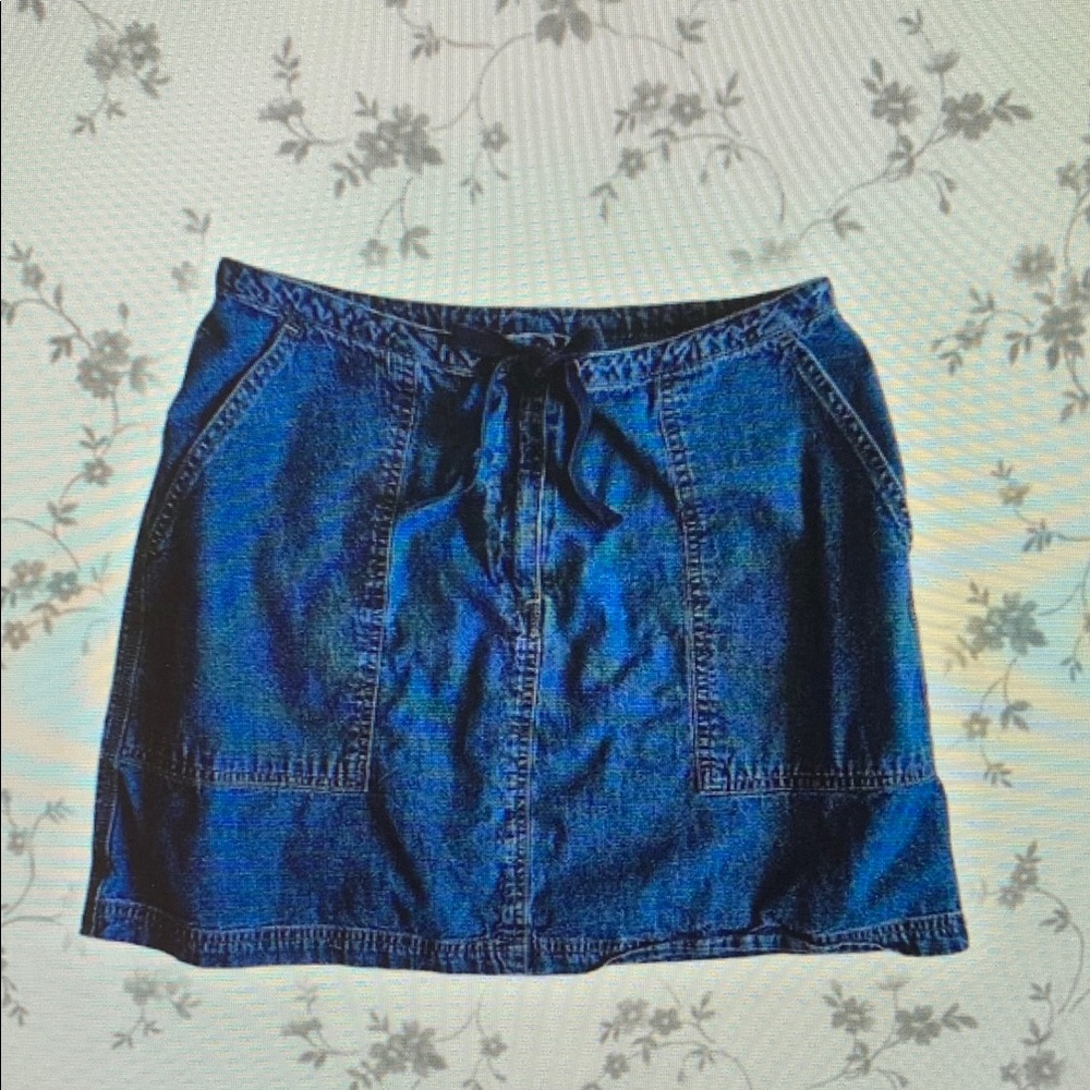 Blue Tie Front Mini Skirt for Resort Wear